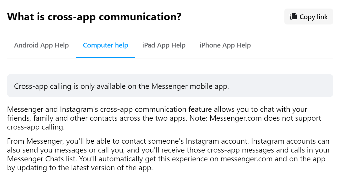 Meta To Soon Discontinue Cross-App Communication Chats: Facebook Messenger/Instagram